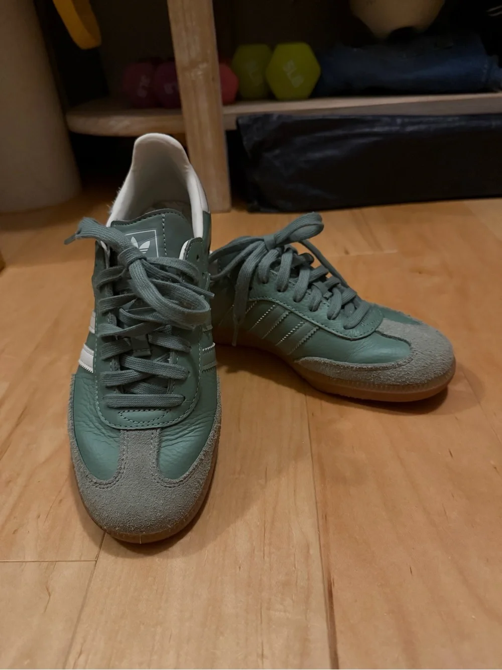 adidas leather green Samba sneakers - Picture 1 of 6